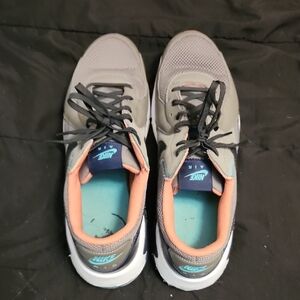 Nike Mens Air Gray and Orange Sneakers